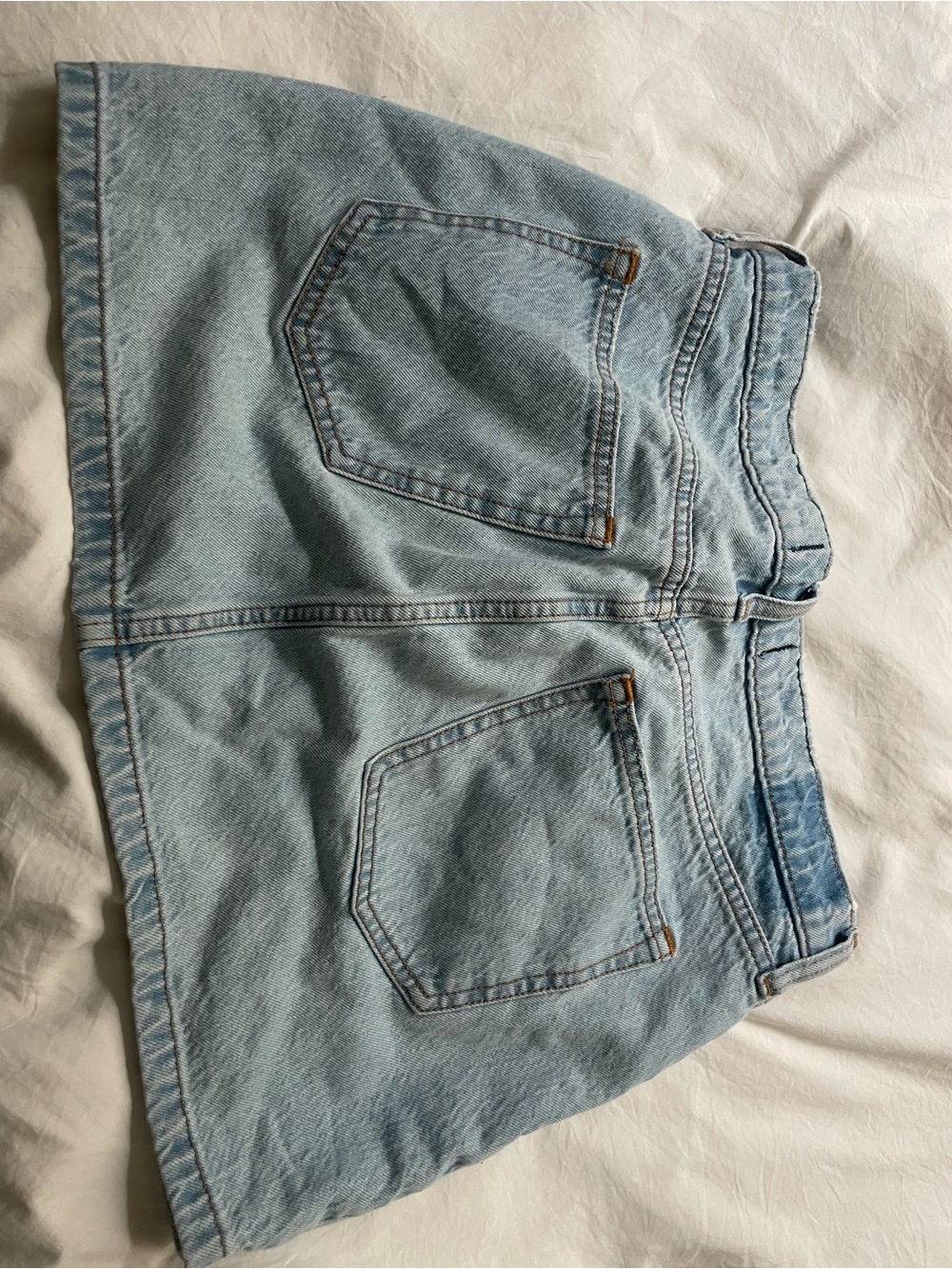 Mid Rise Denim Mini Skirt - Picture 3 of 4